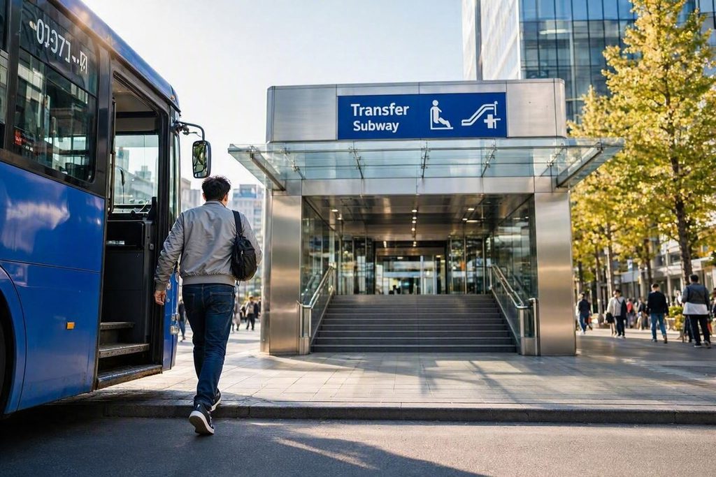 Free transfer system between bus and subway in Seoul using T-money card